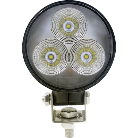 TIGER LIGHTS 12V Round LED Headlight 2.5 Amps, 30 Watts, Flood Offroad Light; TL8090